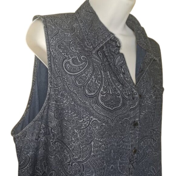 TOMMY HILFIGER Sleeveless Shirt Dress Size XL - Picture 2 of 4